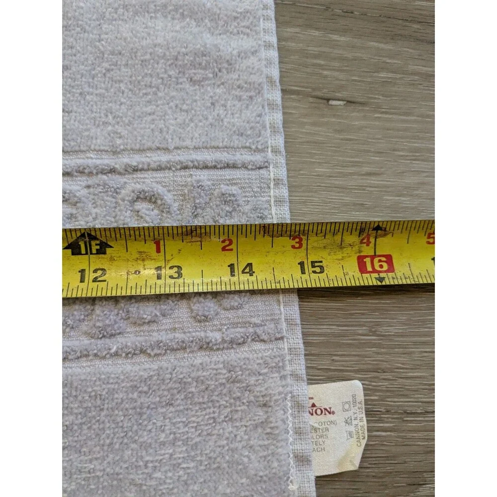 Vintage Cannon Monticello 3 pc Set Bath Hand Towel‎ MCM Sculpted